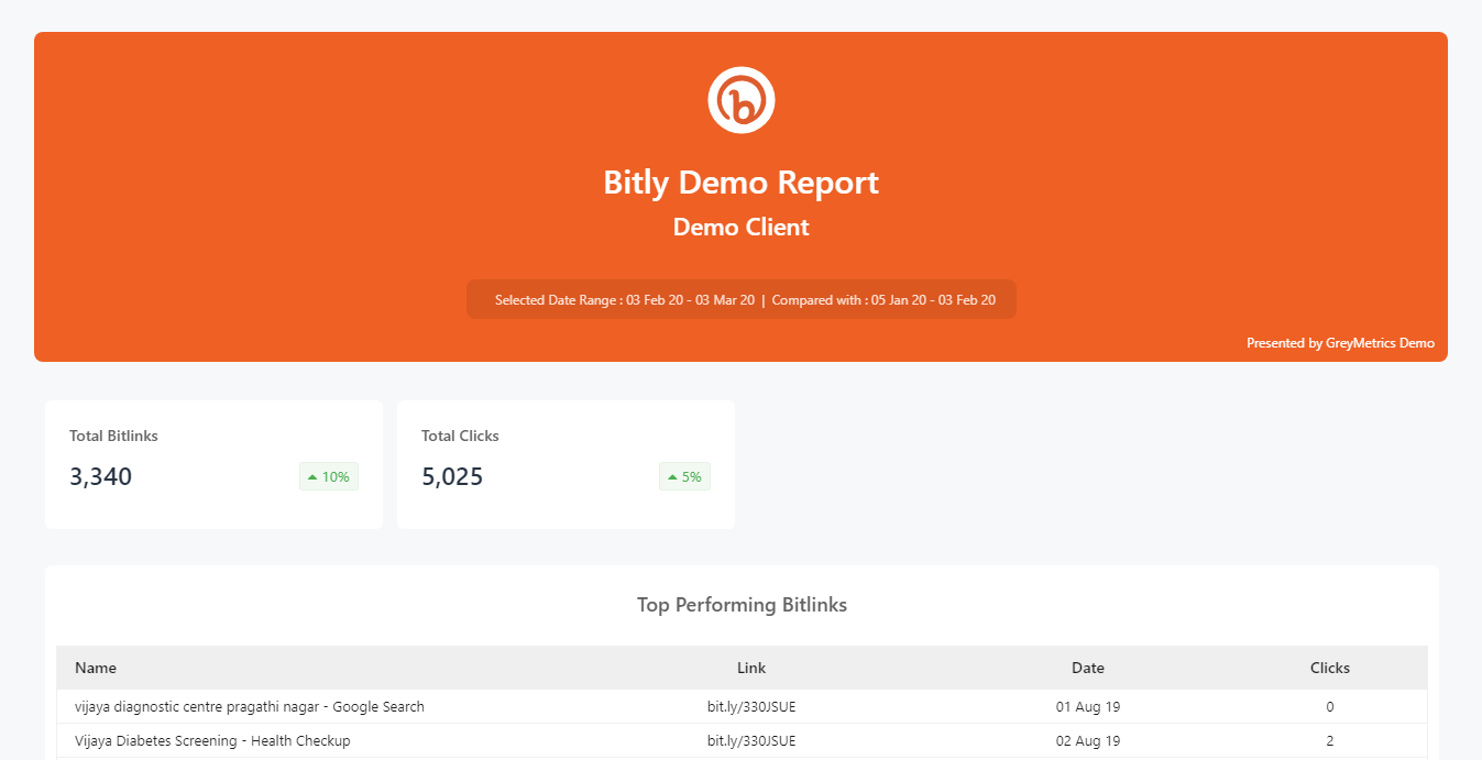 Bitly Report Sample