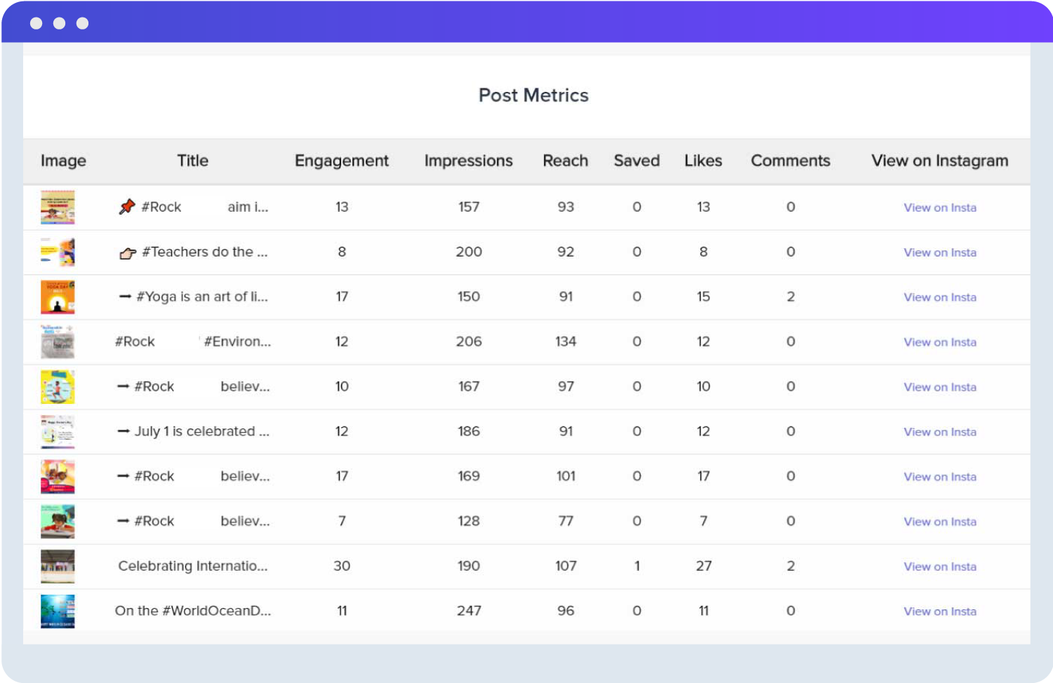 Instagram Client Report Format